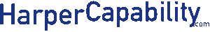 the Harper Capability logo, where the p rotates round to a d so that harper, reads harder, which is what the harperCapability willl give.